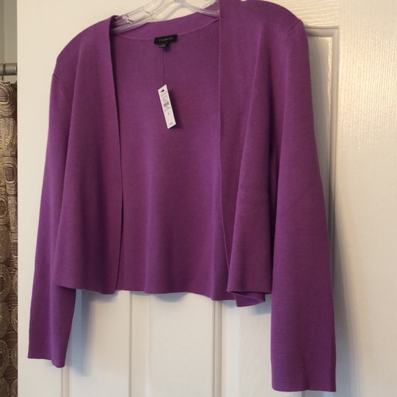 Talbots Medium Purple Shrug - Picture 4 of 7